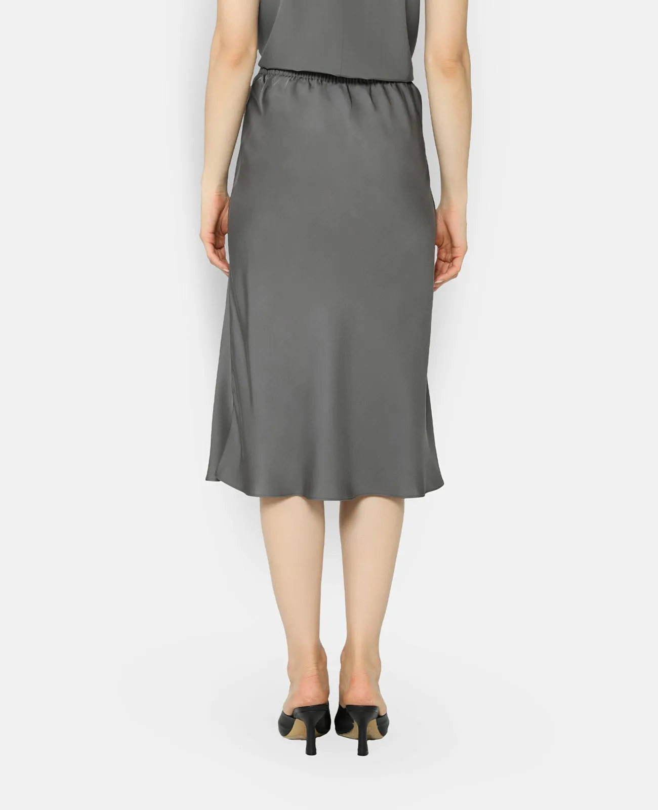 Silk Bias Cut mid-length Skirt