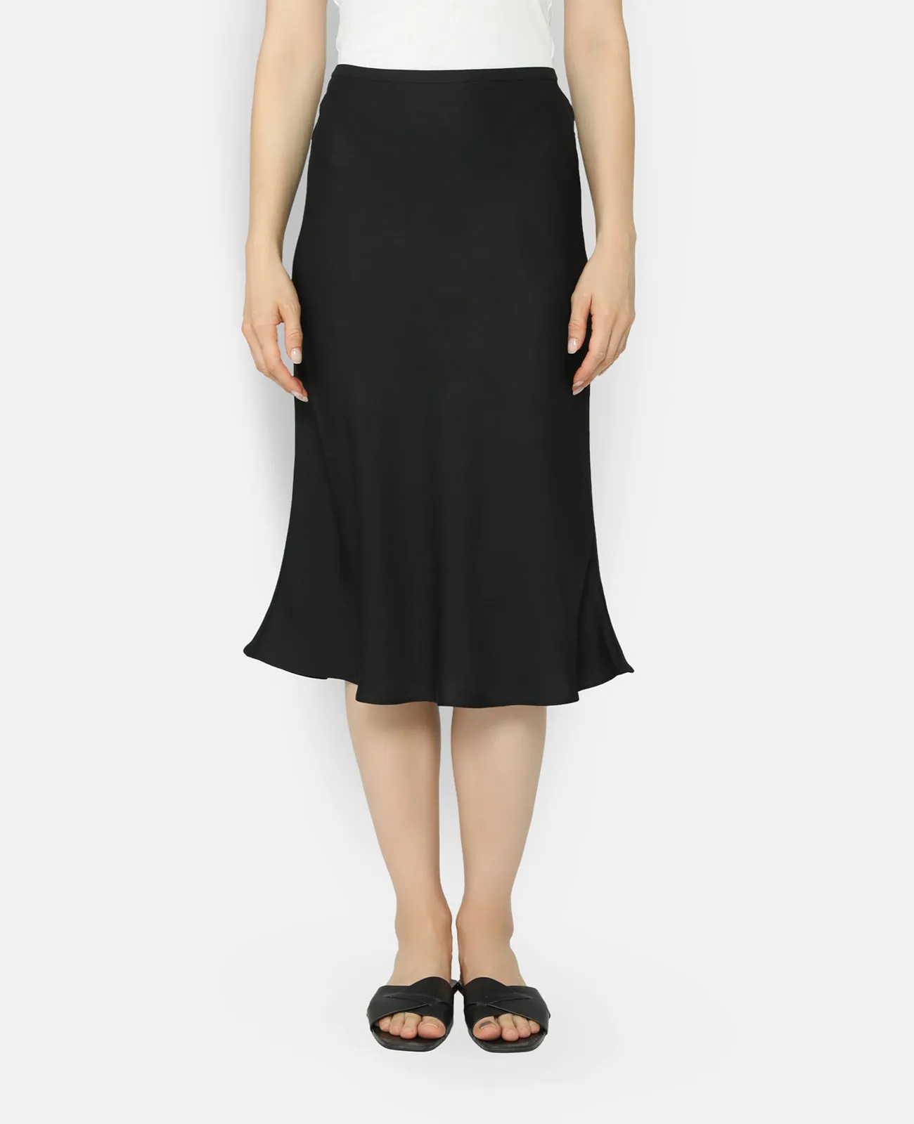 Silk Bias Cut mid-length Skirt