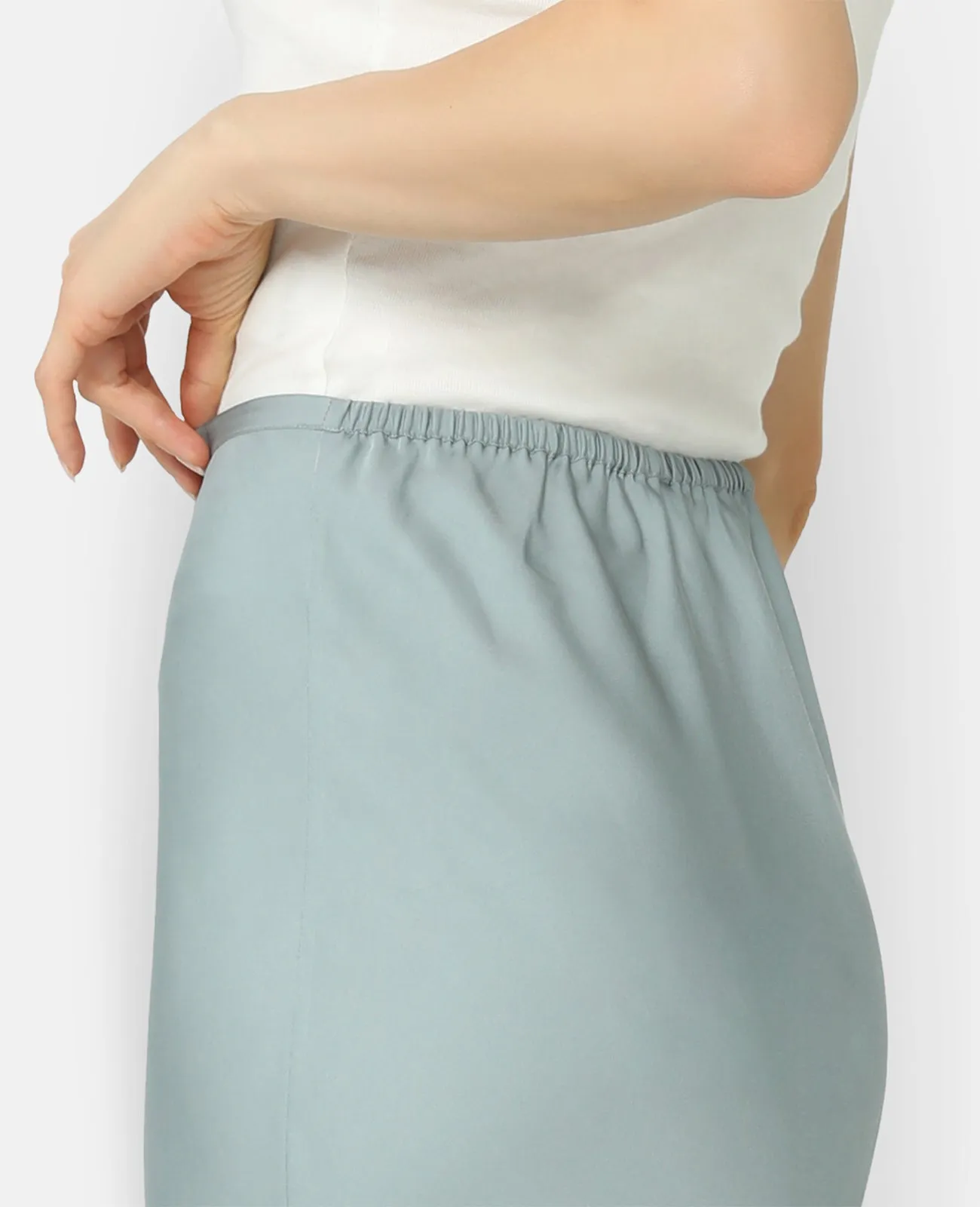 Silk Bias Cut mid-length Skirt