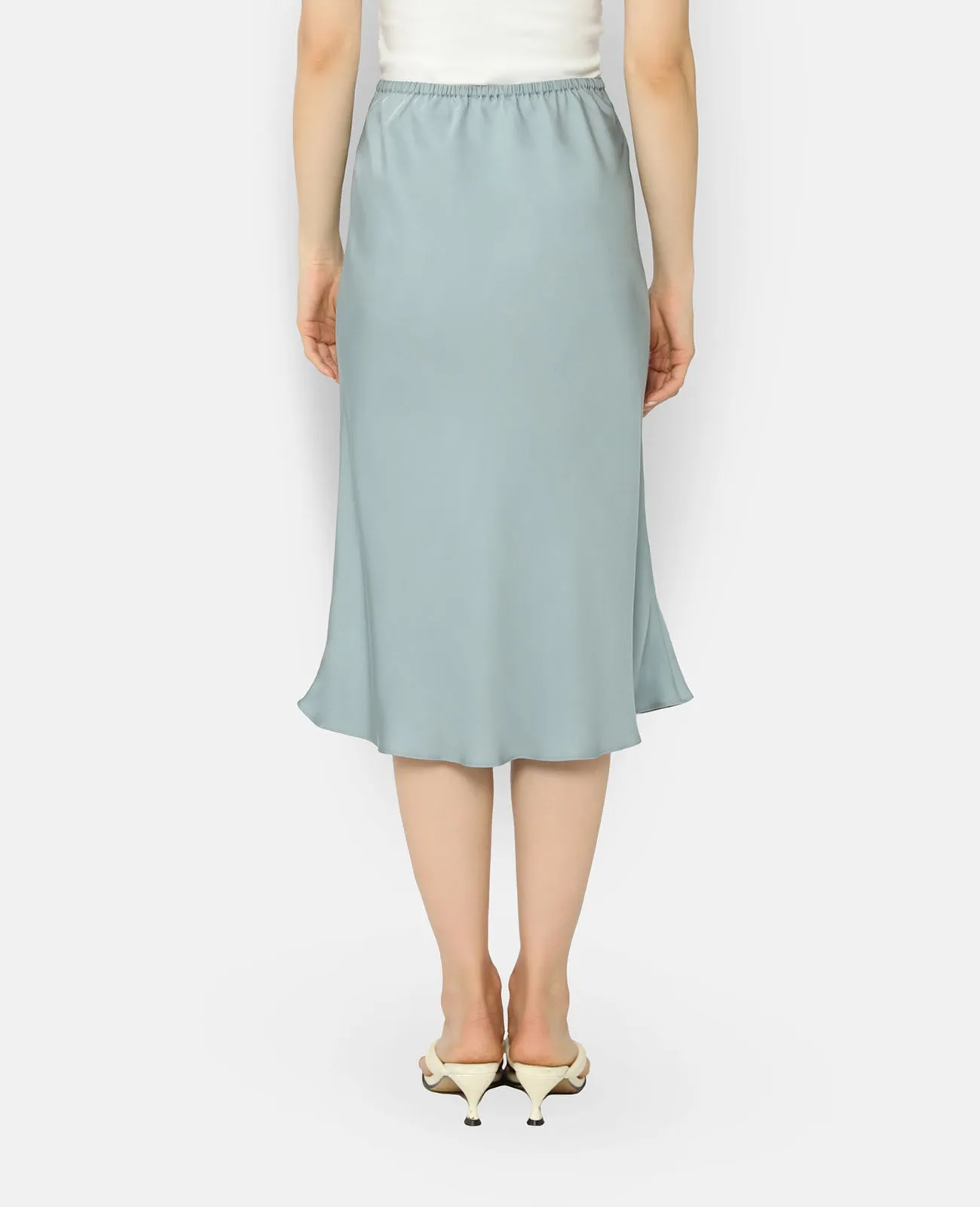 Silk Bias Cut mid-length Skirt