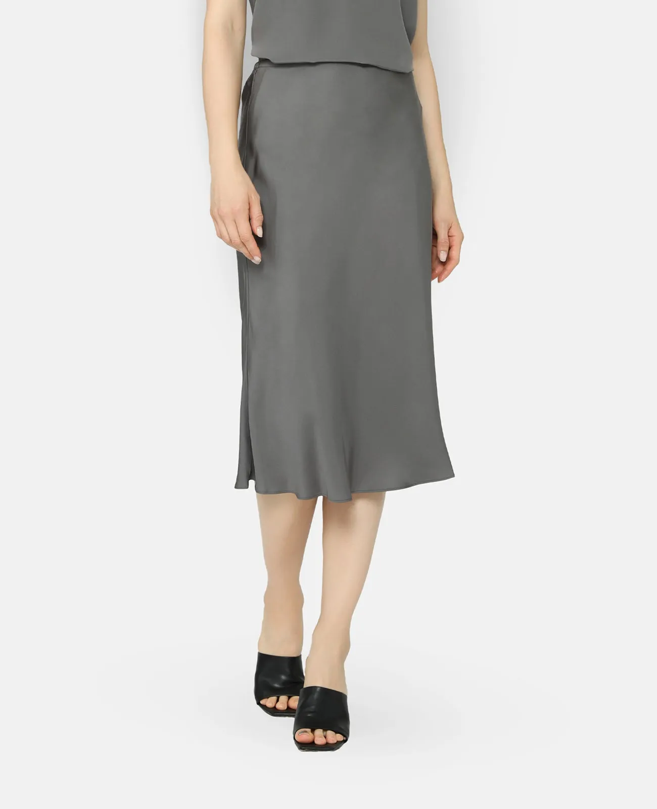 Silk Bias Cut mid-length Skirt