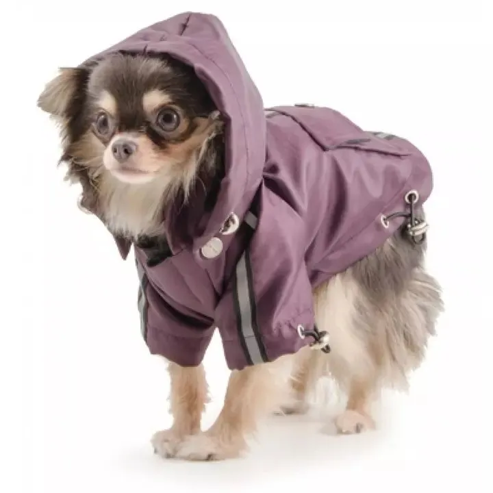 Small Bite Waterproof Jacket With Hood Damson - Small