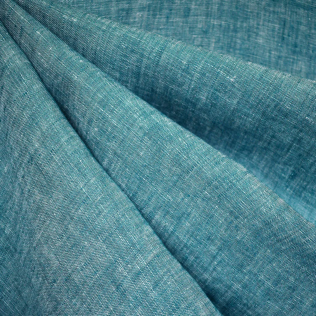 Soft Washed Yarn Dye Linen Teal