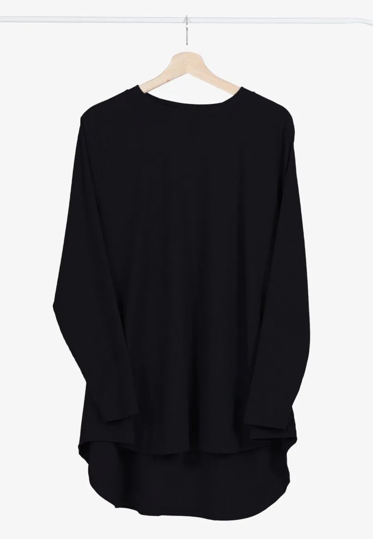 Tania Relax Ribbed Quarantine Crew Neck Top