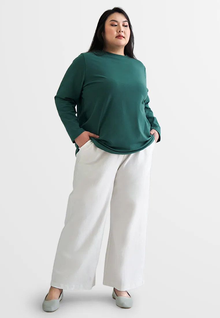 Tavie SMART Wide Leg Work Pants - White