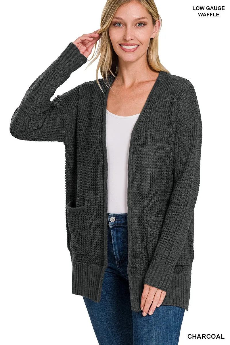 THE JESSICA Waffle Cardigan Sweater - Part 2 - Final Sale