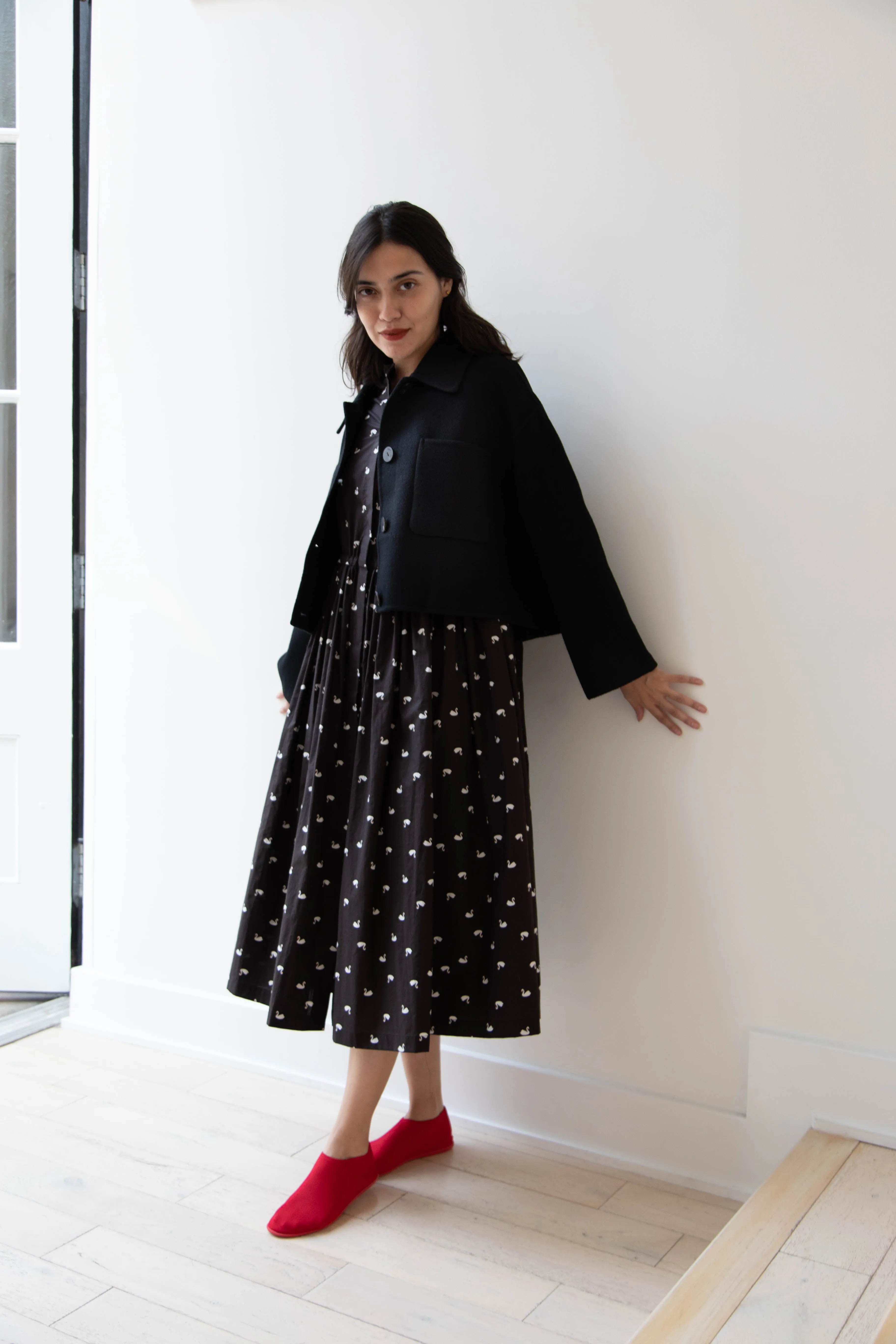 The Loom | Wool Cashmere Short Coat in Black