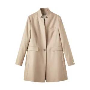 Women Wmo-Bianzch-Straight Tailored Coat - Camel